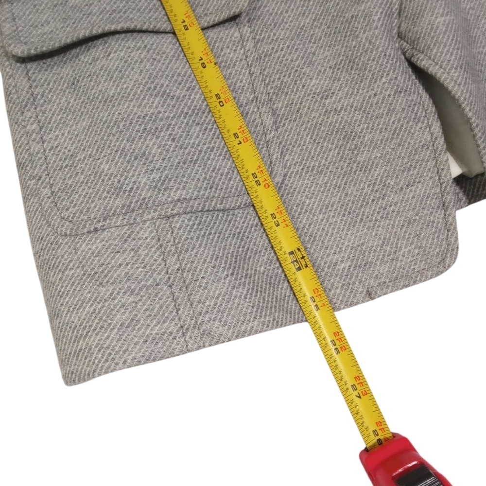 Banana Republic 2-Button Blazer Jacket Gray Patch Elbow Classic Fit Sz 8 - Picture 9 of 9